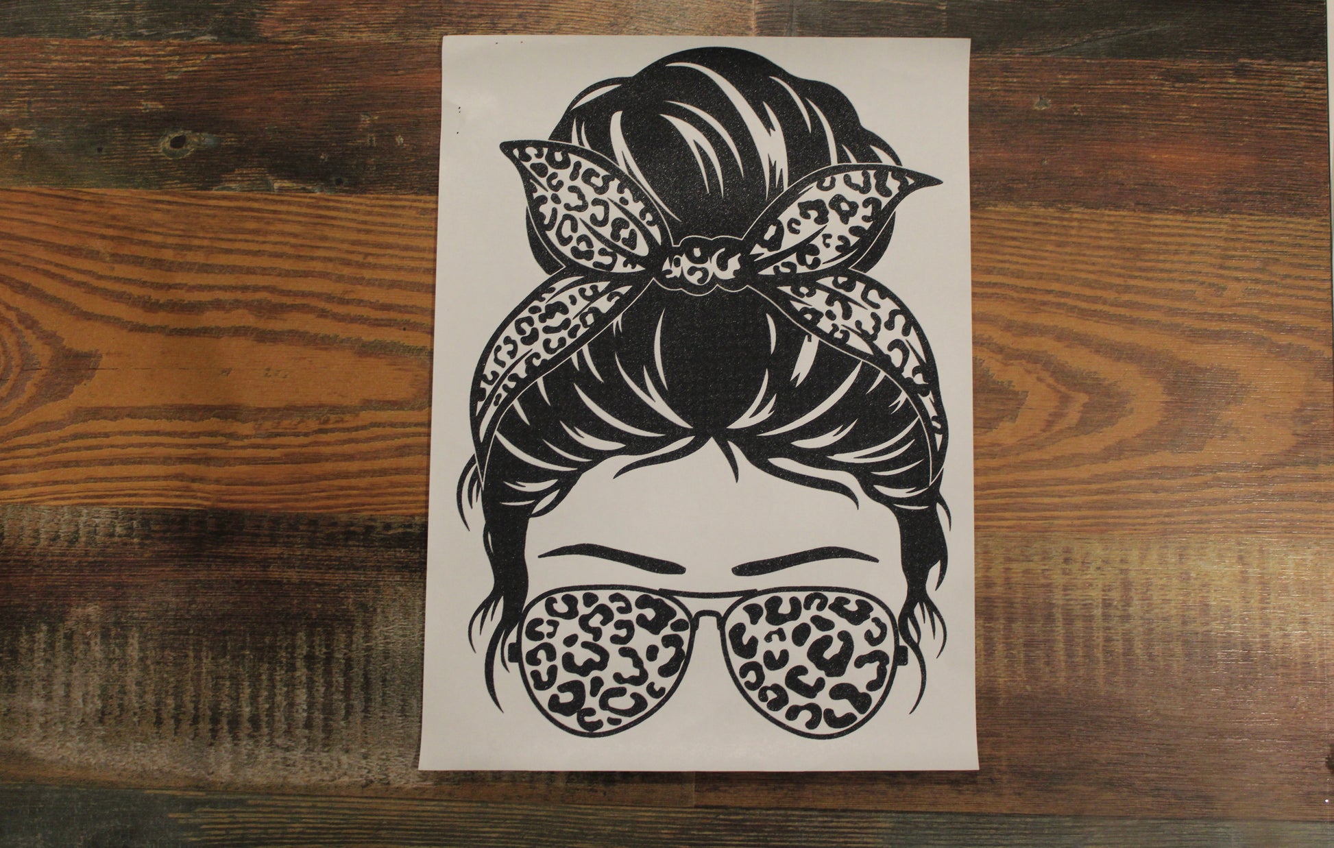 Messy Bun Leopard
