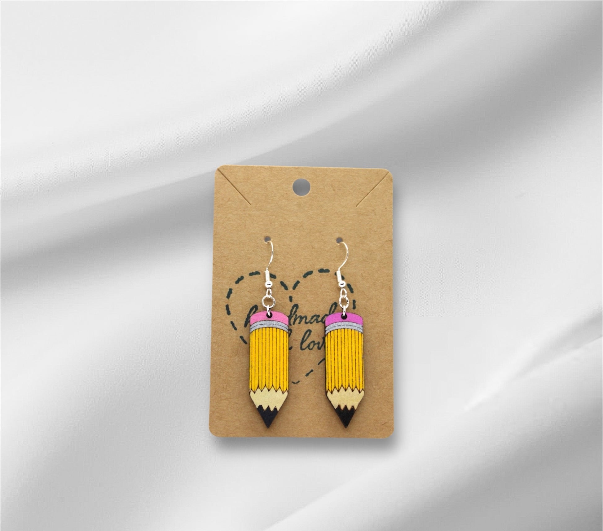 Wooden Pencil Earring