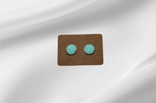 Medium Teal Crystal Studs