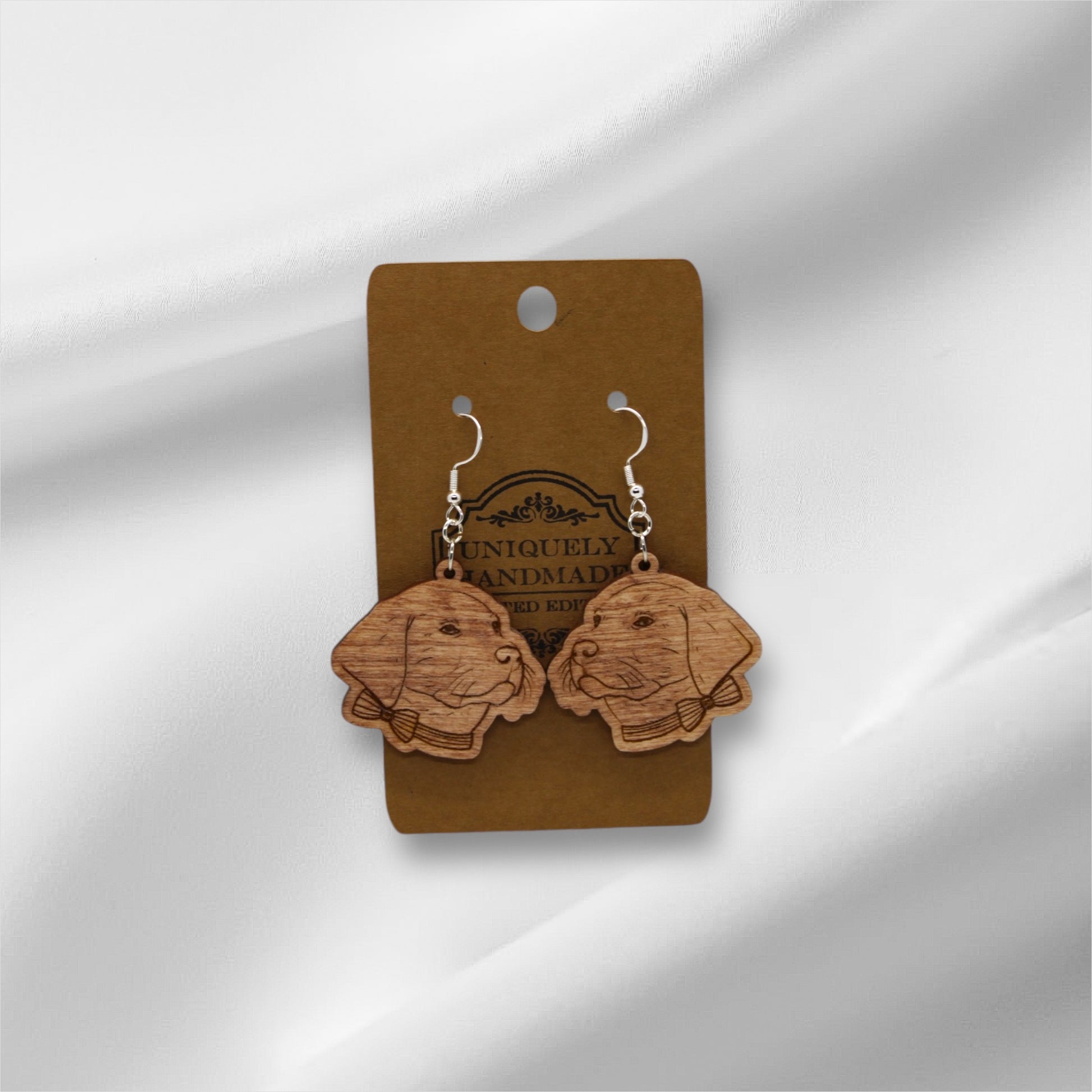 Wooden Dog Breed Earring
