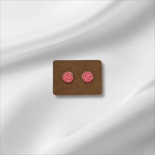 Medium Pink Crystal Studs