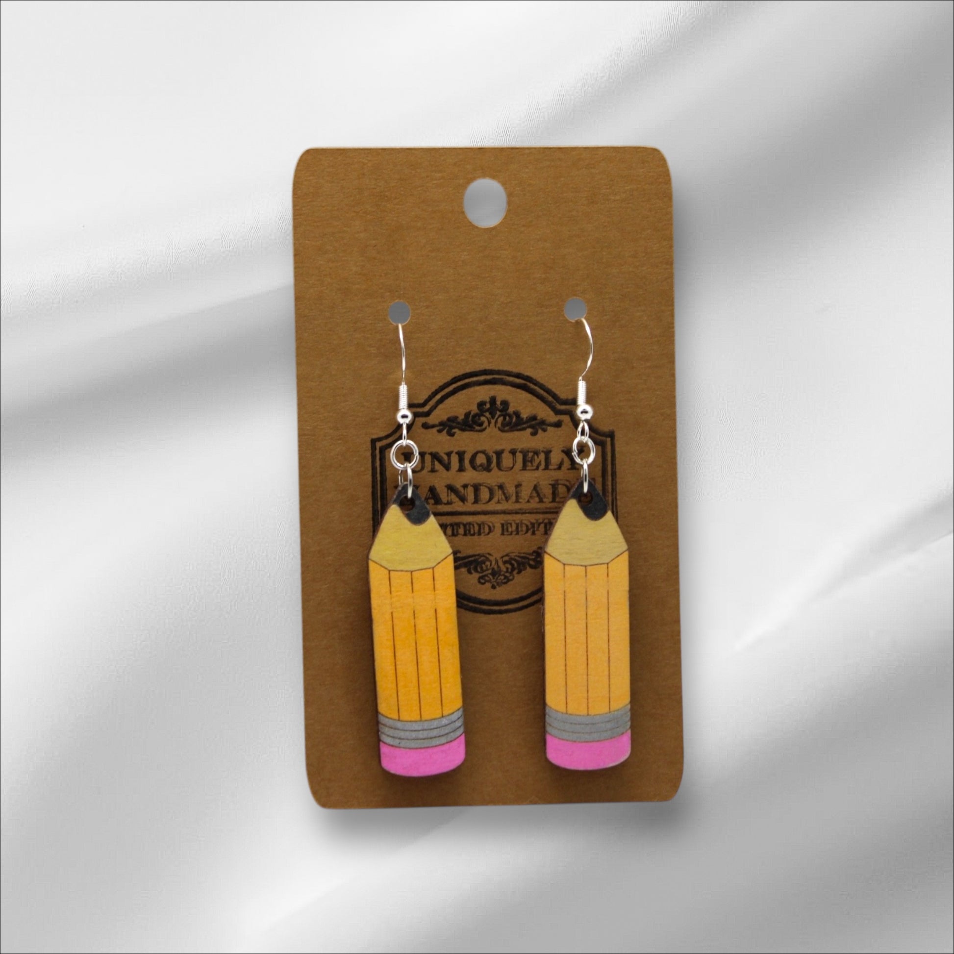 Wooden Large Pencil Earring