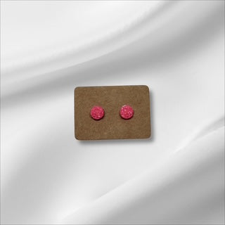 Small Hot Pink Crystal Studs