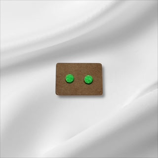 Small Lime Green Crystal Studs