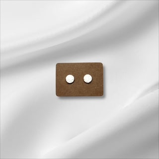 Small White Crystal Studs