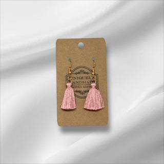 Pink Tassel Earring