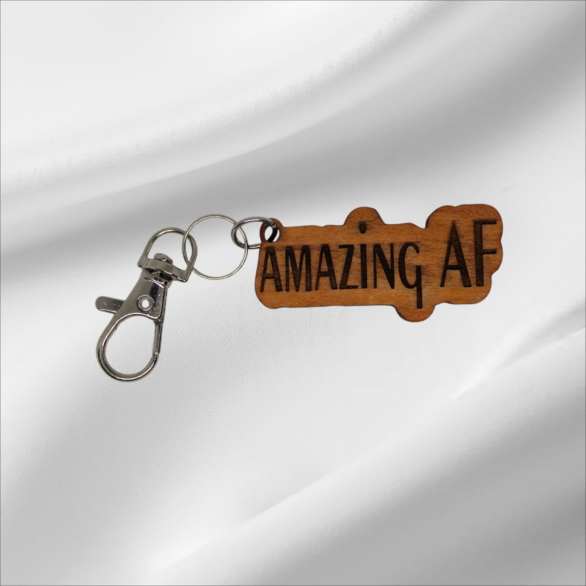 Wooden Amazing AF Keychain