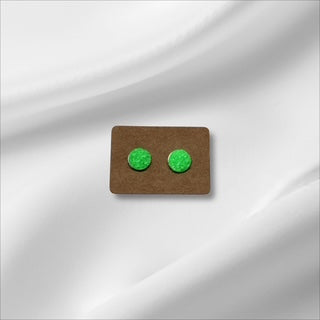 Medium Lime Green Crystal Studs