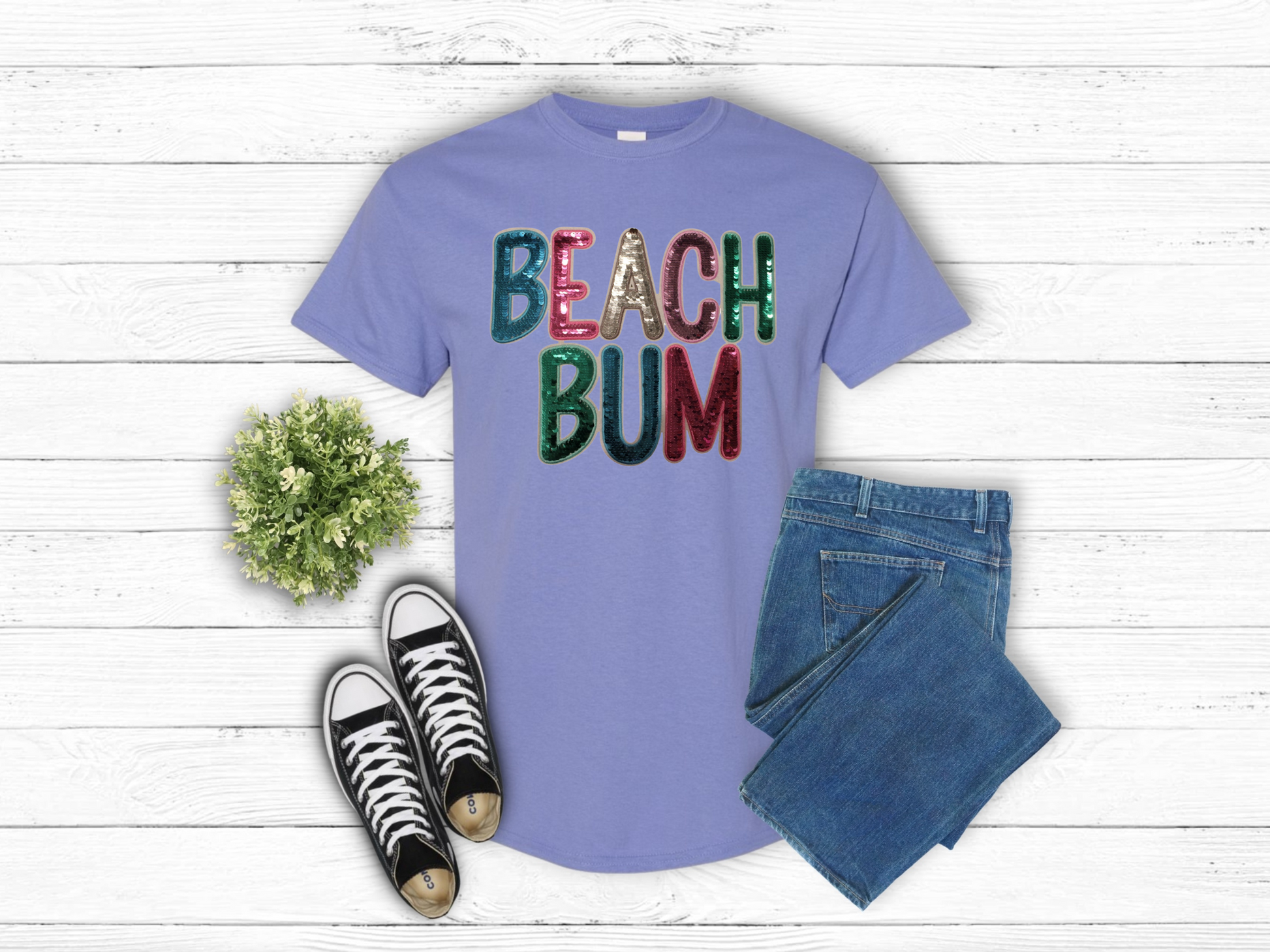 Beach Bum Sequin Patches