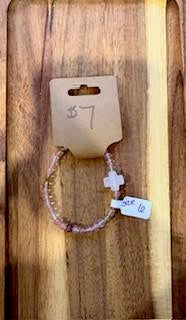 Blush Faith Crystal Bracelet (Size 6)