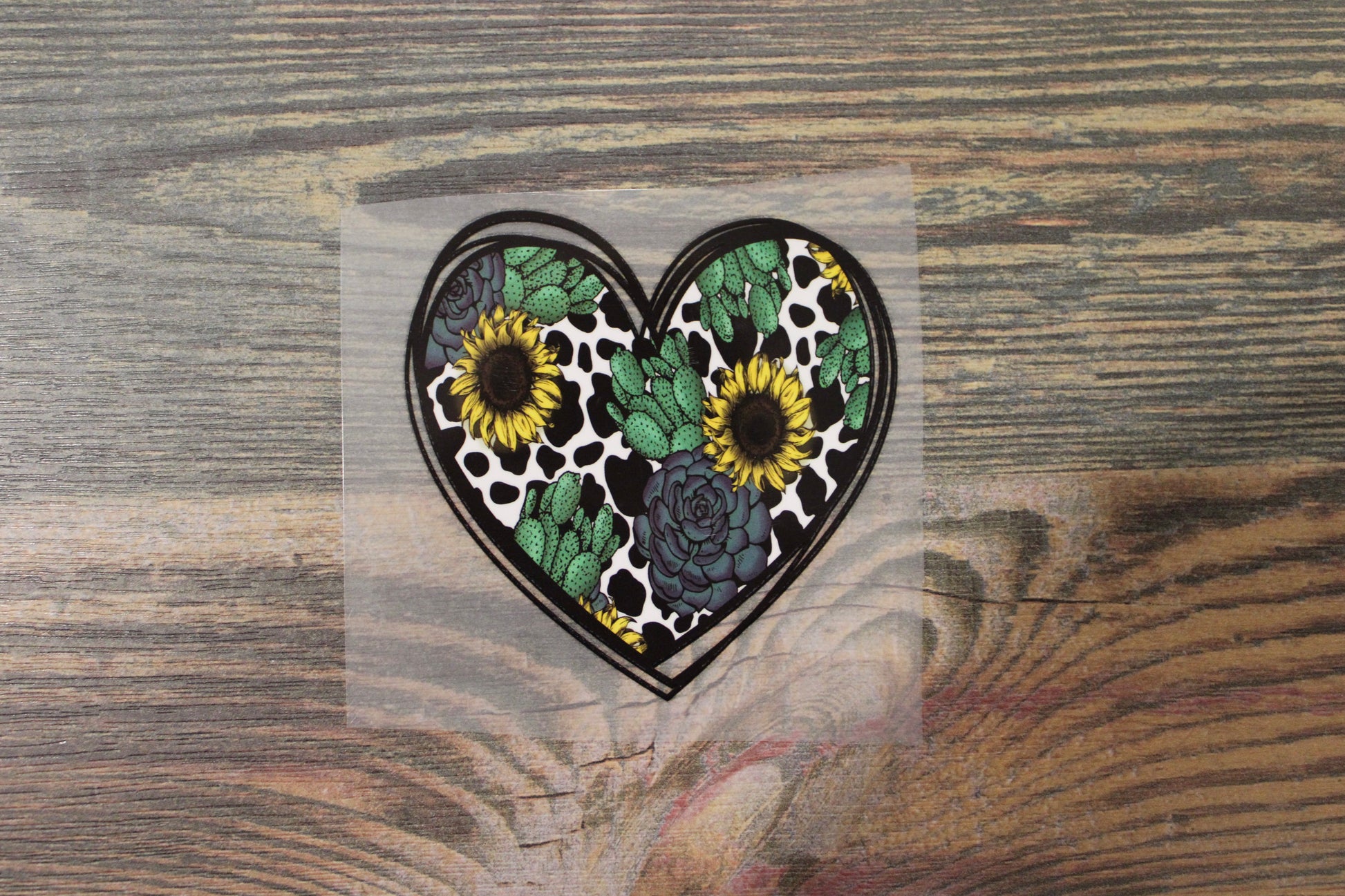 Cow Print Heart Pocket