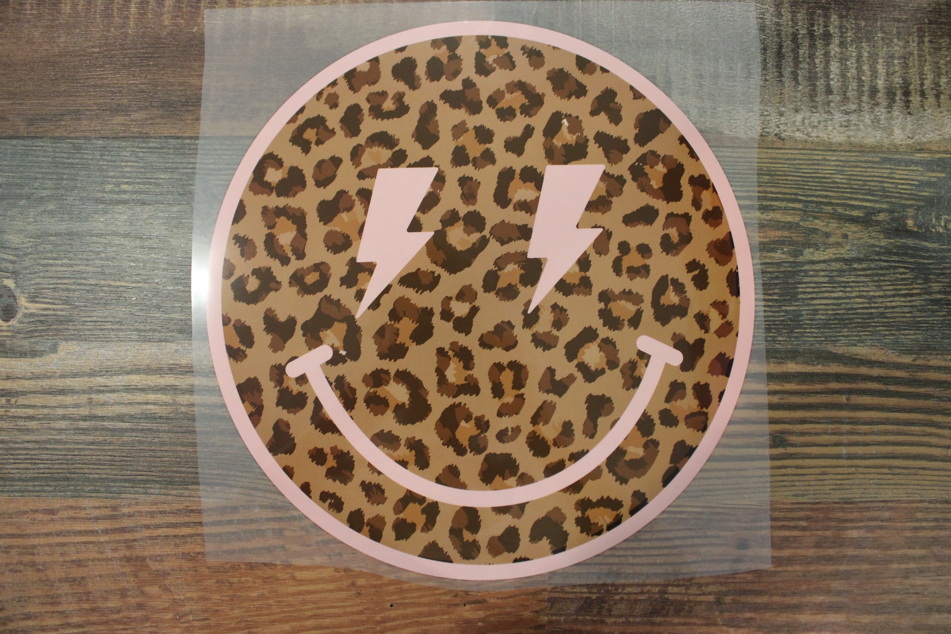 Pink Leopard Smiley