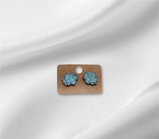 Blue Flower Stud