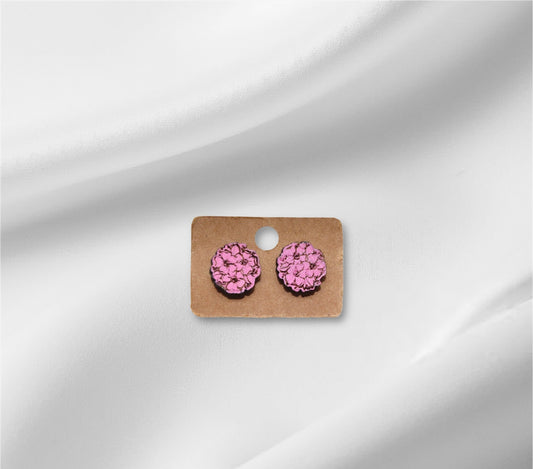 Pink Flower Bouquet Stud