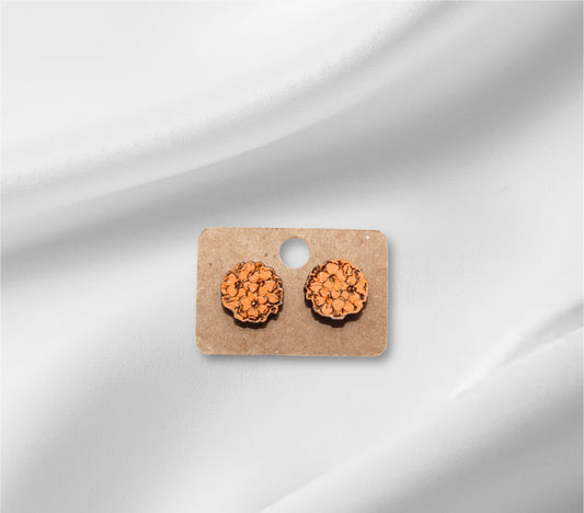 Orange Bouquet Flower Stud