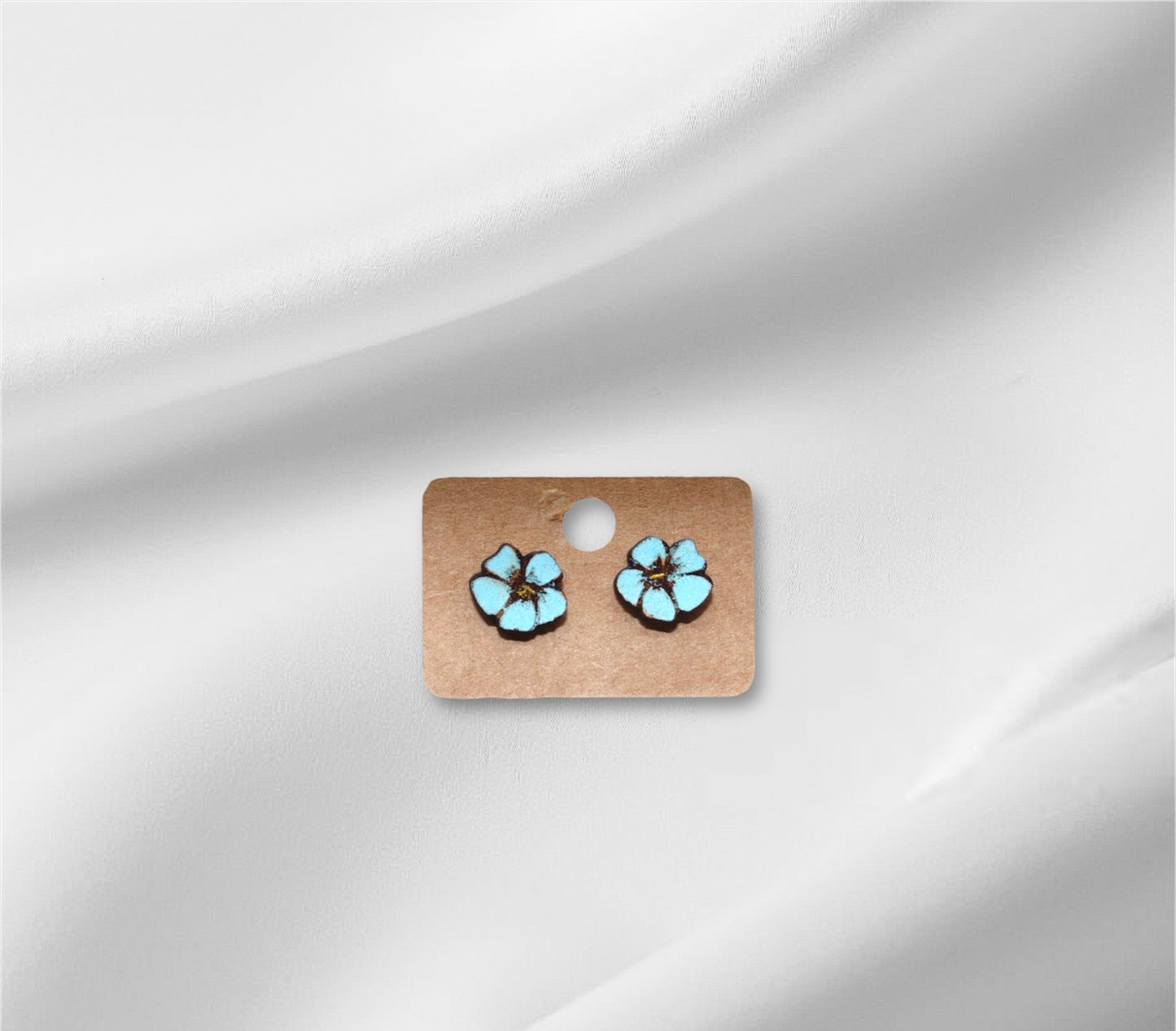 Light Blue Beach Flower Stud