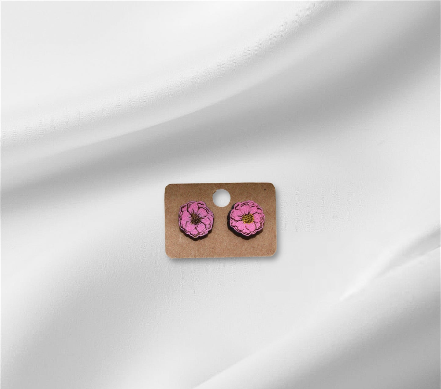 Pink Flower Stud