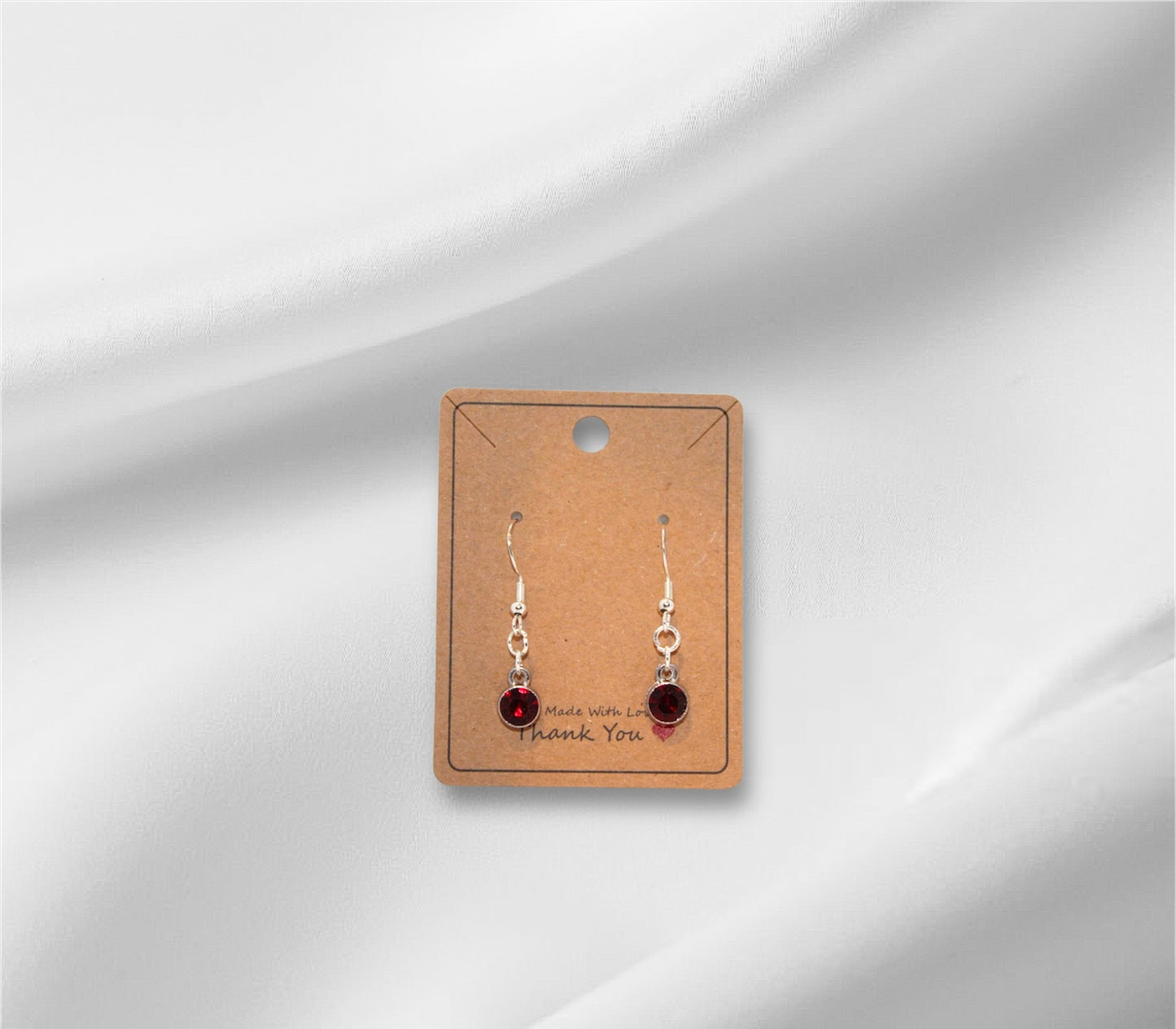 Small Dark Red Earring