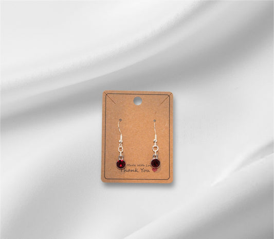 Small Dark Red Earring