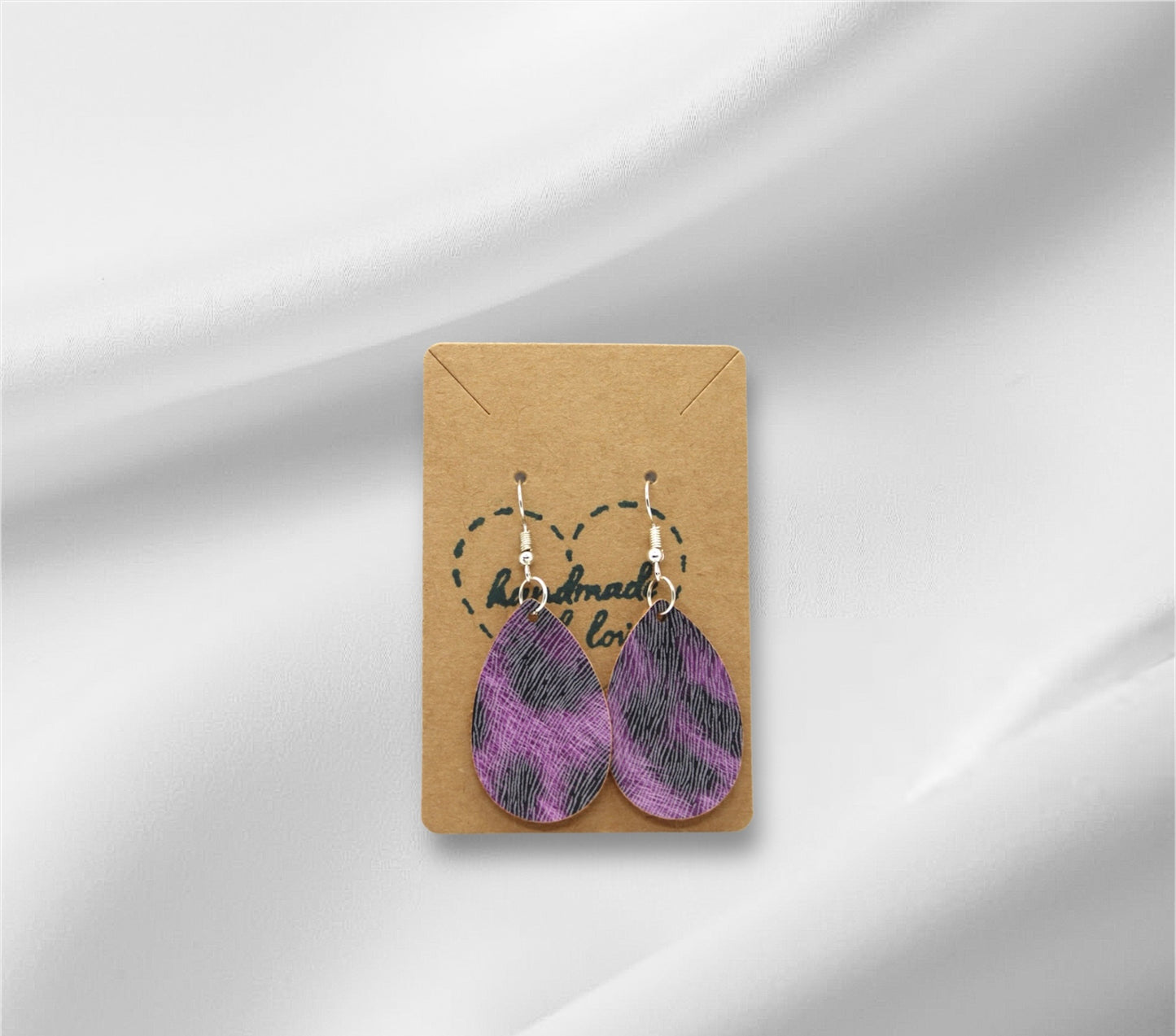 Small Faux Leather Earring