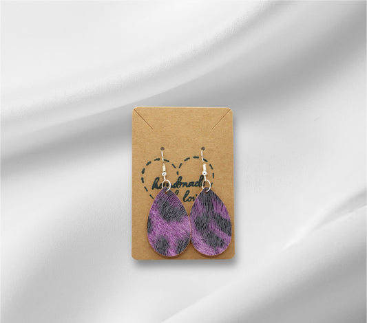 Small Faux Leather Earring