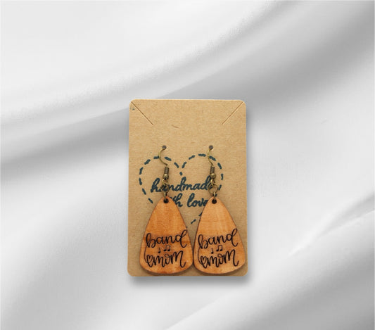 Wooden Band Mom Earring