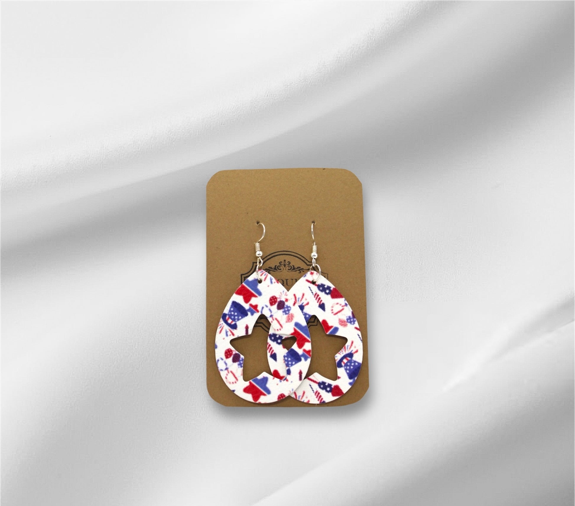 4th of July Open Earring