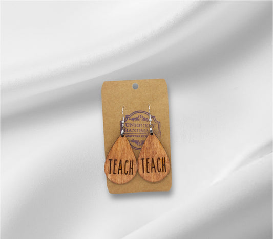 Wooden Teach Earring