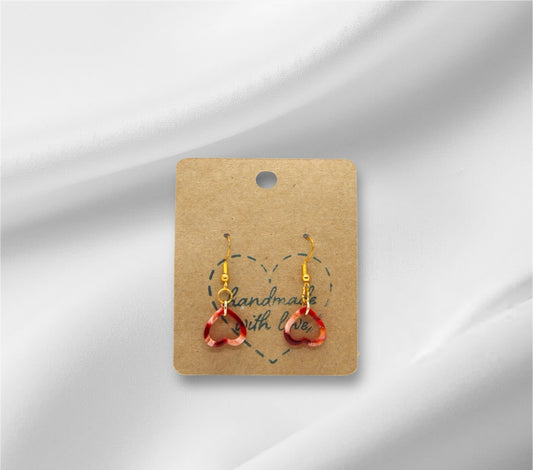 Small Red Heart Earring