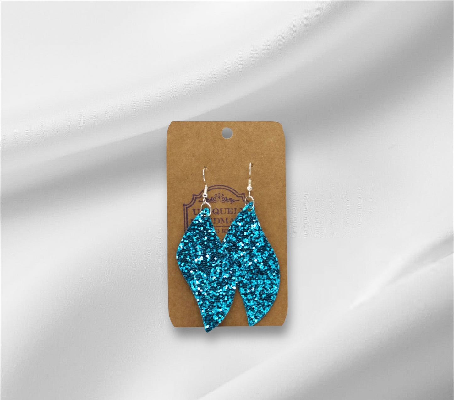 Blue Chunky Glitter Earring