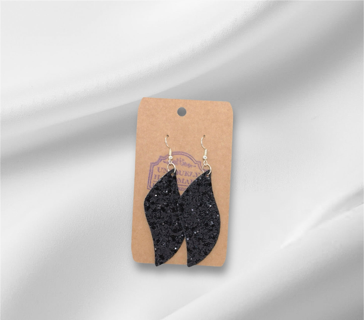 Black Chunky Glitter Earring