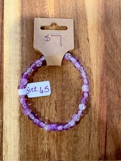 Lilac Crystal Fade Bracelet (Size 6.5)