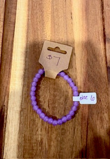 Lavender Frosted Beaded Bracelet (Size 6)