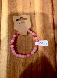 Rosewater Frost Beaded Bracelet (Size 6)