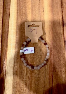 Cocoa Cream Frosted Bracelet (Size 6)