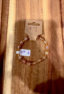 Champagne Crystal Glow Bracelet (Size 6)