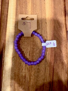 Violet Frost Beaded Bracelet (Size 6)