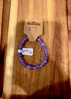 Lavender Sparkle Frosted Bracelet (Size 6)