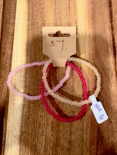 Rosy Frosted Bracelet Bundle (Size 6)
