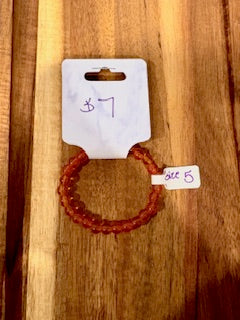 Amber Glow Beaded Bracelet (Size 5)