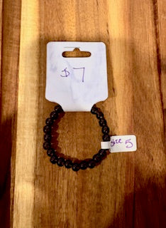 Midnight Onyx Beaded Bracelet (Size 5)