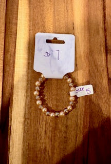 Golden Pearl Glow Bracelet (Size 5)