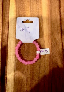 Blush Rose Beaded Bracelet (Size 5)
