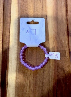 Lilac Sparkle Beaded Bracelet (Size 5)