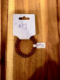 Amber Glow Beaded Bracelet (Size 5)