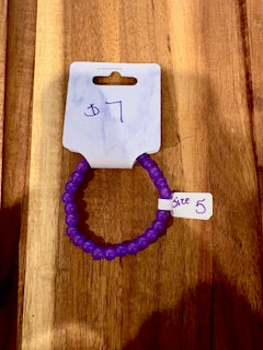 Royal Violet Beaded Bracelet (Size 5)