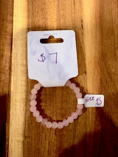 Rose Quartz Glow Bracelet (Size 5)