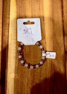 Mocha Frost Beaded Bracelet (Size 5.5)