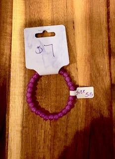 Berry Frost Beaded Bracelet (Size 5.5)