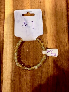 Golden Glow Crystal Bracelet (Size 5.5)